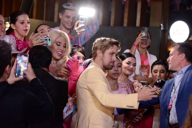 Barbie Pink Carpet July 6, 2023, Mexico City, Mexico: Actor Ryan Gosling attends the pink carpet for Barbie at Toreo Parque Central. on July 6, 2023 in Mexico City, Mexico. (Photo by Carlos Tischler Eyepix Group) Copyright: xCarlosxTischler xEyepixxGroupx CT_06072023_95927