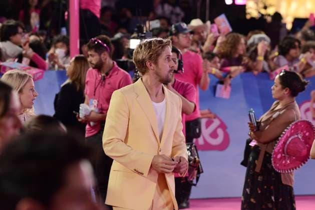 Barbie Pink Carpet July 6, 2023, Mexico City, Mexico: Actor Ryan Gosling attends the pink carpet for Barbie at Toreo Parque Central. on July 6, 2023 in Mexico City, Mexico. (Photo by Carlos Tischler Eyepix Group) Copyright: xCarlosxTischler xEyepixxGroupx CT_06072023_95934