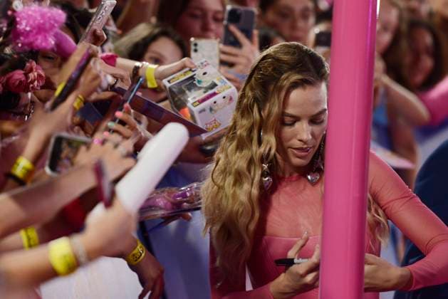 Barbie Pink Carpet July 6, 2023, Mexico City, Mexico: Actress Margot Robbie attends the pink carpet for Barbie at Toreo Parque Central. on July 6, 2023 in Mexico City, Mexico. (Photo by Carlos Tischler Eyepix Group) Copyright: xCarlosxTischler xEyepixxGroupx CT_06072023_95950