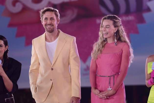Barbie Pink Carpet July 6, 2023, Mexico City, Mexico: Ryan Gosling and Margot Robbie attend the pink carpet for Barbie at Toreo Parque Central. on July 6, 2023 in Mexico City, Mexico. (Photo by Carlos Tischler Eyepix Group) Copyright: xCarlosxTischler xEyepixxGroupx CT_06072023_95983
