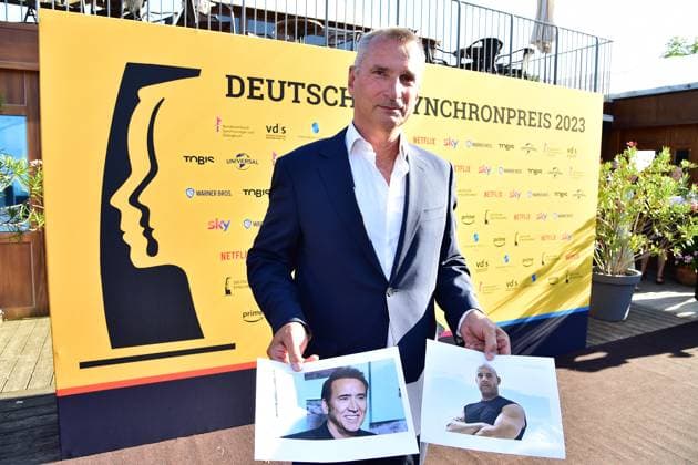 German Dubbing Award 2023 Martin Kessler, cGerman voice of Nocolas Cage, Vin Diesel arrival, to the 4 German Dubbing Award 2023 at the TIPI in Berlin on 07 07 2023. Photopress Mueller Photopress Mueller