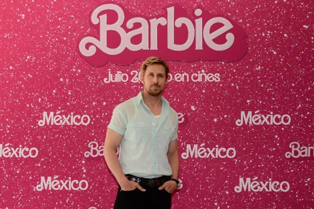 Barbie Film Photocall July 7, 2023, Mexico City, Mexico: Ryan Gosling poses for photos during Barbie film photocall at Mexico City Four Sason Hotel. on July 7, 2023 in Mexico City, Mexico. (Photo by Carlos Tischler Eyepix Group) Copyright: xCarlosxTischler xEyepixxGroupx CT_07072023_96062