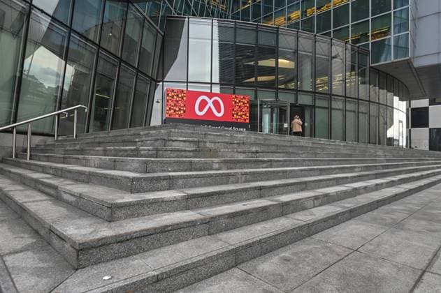 Ireland - Economy DUBLIN, IRELAND - FEBRUARY 15 A view of ther META EMEA HQ offices on Grand Canal Square in Dublin Docklands, Ireland on February 15, 2023. Dublin Ireland  Copyright: xArturxWidakx originalFilename: widak-irelande230515_npNg1.jpg