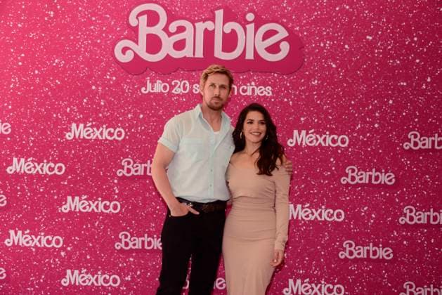 Barbie Film Photocall July 7, 2023, Mexico City, Mexico: Ryan Gosling and America Ferrera pose for photos during Barbie film Photocall at Mexico City Four Sason Hotel. on July 7, 2023 in Mexico City, Mexico. (Photo by Carlos Tischler Eyepix Group) Copyright: xCarlosxTischler xEyepixxGroupx CT_07072023_96080