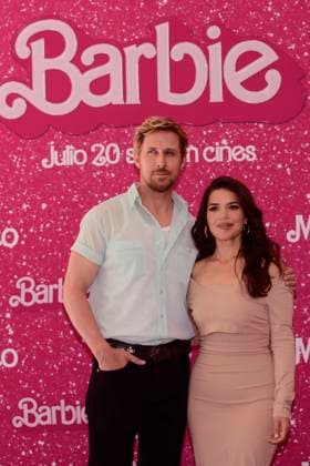 Barbie Film Photocall July 7, 2023, Mexico City, Mexico: Ryan Gosling and America Ferrera pose for photos during Barbie film Photocall at Mexico City Four Sason Hotel. on July 7, 2023 in Mexico City, Mexico. (Photo by Carlos Tischler Eyepix Group) Copyright: xCarlosxTischler xEyepixxGroupx CT_07072023_96085
