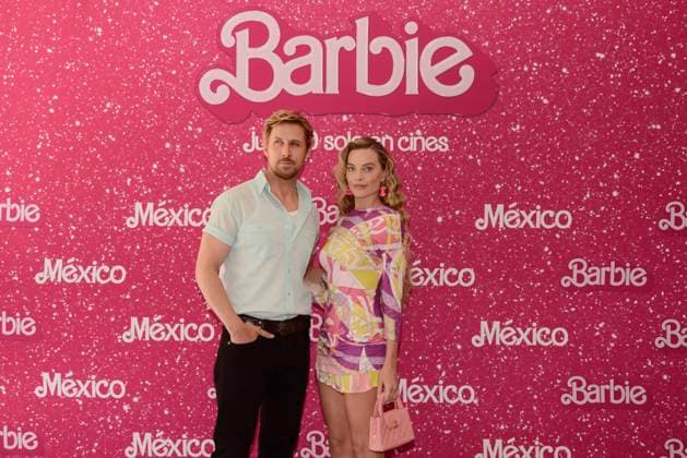 Barbie Film Photocall July 7, 2023, Mexico City, Mexico:Ryan Gosling and Margot Robbie pose for photos during Barbie film Photocall at Mexico City Four Sason Hotel. on July 7, 2023 in Mexico City, Mexico. (Photo by Carlos Tischler Eyepix Group) Copyright: xCarlosxTischler xEyepixxGroupx CT_07072023_96110
