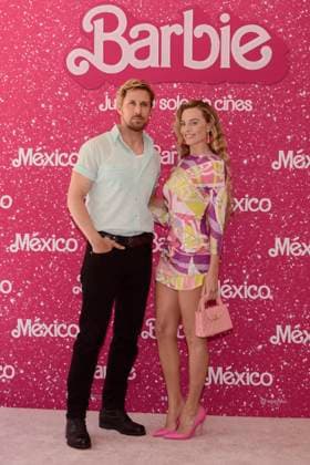 July 7, 2023, Mexico City, Mexico:Ryan Gosling and Margot Robbie pose for photos during Barbie film Photocall at Mexico City Four Sason Hotel. on July 7, 2023 in Mexico City, Mexico. Mexico City Mexico - ZUMAe321 20230708_zia_e321_049 Copyright: xCarlosxTischlerx