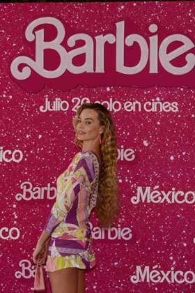 Barbie Film Photocall July 7, 2023, Mexico City, Mexico: Margot Robbie poses for photos during Barbie film Photocall at Mexico City Four Sason Hotel. on July 7, 2023 in Mexico City, Mexico. (Photo by Carlos Tischler Eyepix Group) Copyright: xCarlosxTischler xEyepixxGroupx CT_07072023_96126