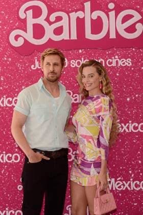 July 7, 2023, Mexico City, Mexico:Ryan Gosling and Margot Robbie pose for photos during Barbie film Photocall at Mexico City Four Sason Hotel. on July 7, 2023 in Mexico City, Mexico. Mexico City Mexico - ZUMAe321 20230708_zia_e321_051 Copyright: xCarlosxTischlerx