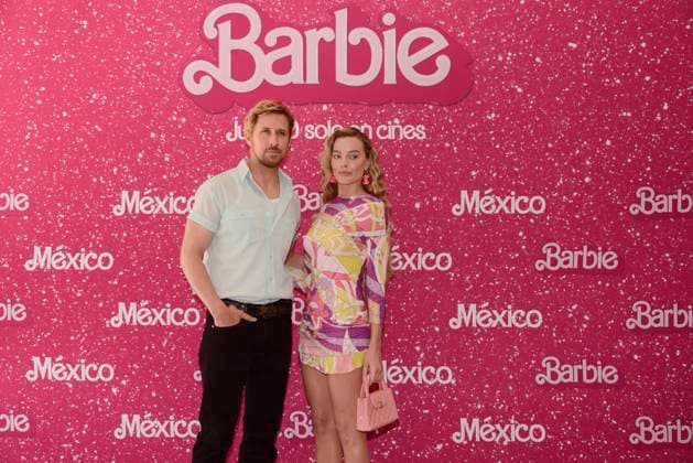 July 7, 2023, Mexico City, Mexico:Ryan Gosling and Margot Robbie pose for photos during Barbie film Photocall at Mexico City Four Sason Hotel. on July 7, 2023 in Mexico City, Mexico. Mexico City Mexico - ZUMAe321 20230708_zia_e321_054 Copyright: xCarlosxTischlerx