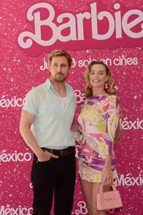 July 7, 2023, Mexico City, Mexico:Ryan Gosling and Margot Robbie pose for photos during Barbie film Photocall at Mexico City Four Sason Hotel. on July 7, 2023 in Mexico City, Mexico. Mexico City Mexico - ZUMAe321 20230708_zia_e321_062 Copyright: xCarlosxTischlerx