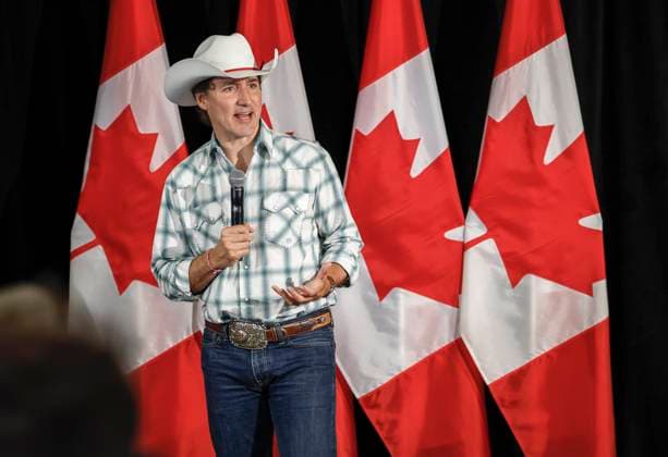 July 7, 2023, Calgary, AB, CANADA: Prime Minister Justin Trudeau attends a Liberal Party of Canada event in Calgary, Alta., Friday, July 7, 2023. Calgary CANADA  - ZUMAc35_ 20230707_zaf_c35_067 Copyright: xJeffxMcintoshx