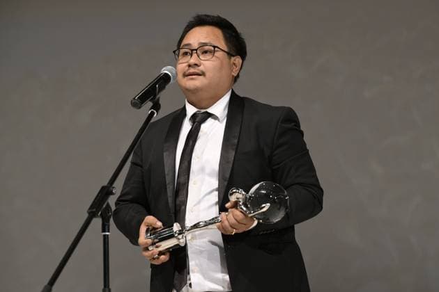 The last day of the 57th Karlovy Vary International Film Festival, July 8, 2023. The director of the film Yoo Ji-yong receives the Proxima Award for his film Conception at the closing ceremony. (CTKxPhoto KaterinaxSulova) CTKPhotoP2023070804853  CTKPhotoP2023070804853