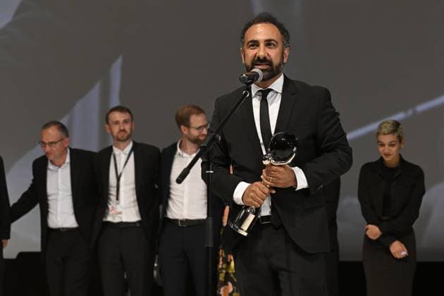 The last day of the 57th Karlovy Vary International Film Festival, 8 July 2023. Iranian director of Empty Nets Behrooz Karamizadeh receives the Special Jury Prize at the closing ceremony. (CTKxPhoto KaterinaxSulova) CTKPhotoP2023070805033  CTKPhotoP2023070805033