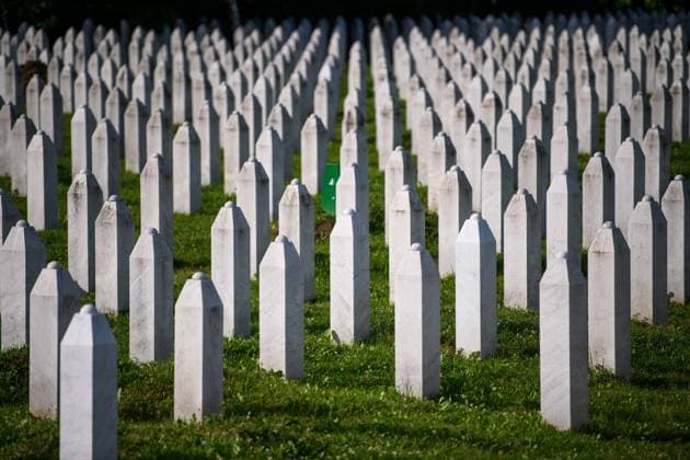 Bosnia and Herzegovina, Potocari, Srebrenica, 100723. Preparations for the celebration of the 28th anniversary of the genocide in Srebrenica, which will be celebrated on July 11, are being completed and everything is ready for the burial of 30 identified victims of the massacre. The memorial and cemetery to the victims of the 1995 Srebrenica-Potocari genocide is a memorial-cemetery complex built in honor of the victims of the 1995 Srebrenica massacre. Photo: Tom Dubravec CROPIX Split CROATIA Copyright: xxTomxDubravecx Srebrenica_Potocari_groblje23-060723
