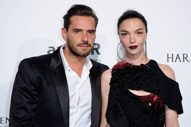 Paris Fashion Week - amfAR Dinner Mariacarla Boscono and guest attending the Amfar dinner as part of Paris Fashion Week at the Peninsula Hotel in Paris, France on July 03, 2016. Photo by Aurore Marechal ABACAPRESS.COM Paris France  Copyright: xMarechalxAurore ABACAx 553662_159 MarechalxAurore ABACAx 553662_159