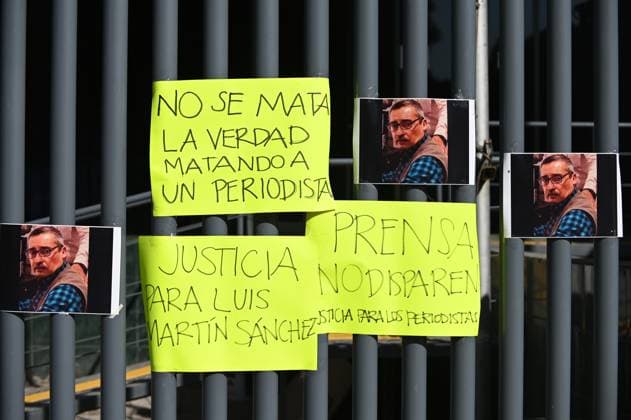 July 10, 2023, Tijuana, Baja California, Mexico: Members of the media in Mexico denounced the attacks on colleagues from Nayarit today throughout the country. .In Tijuana, Mexico, the press corps gathered outside the Office of the Attorney General of the Republic in support of the fallen on Monday, July 10, 2023, which now totals to 151 nationwide overall who have been killed, according to the Committee to Protect Journalists (CPJ), noting the recent murder on July 8th of Luis MartoÂ­n SoÂ¡nchez, a correspondent from La Jornada newspaper, in Tepic, Nay. The Nayarit State Attorney General s Office confirmed the attack was in relation to his journalistic work. Tijuana Mexico - ZUMAm180 20230710_zip_m180_012 Copyright: xCarlosxA.xMorenox