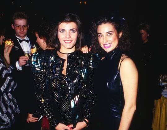 Isabel Varell, deutsche Schauspielerin und Fernsehmoderatorin (rechts), mit Kollegin Birgit Schrowange, Deutschland um 1990. Copyright: HartwigxValdmanis Nur redaktionelle Nutzung. Editorial usage only. VAL_720001734