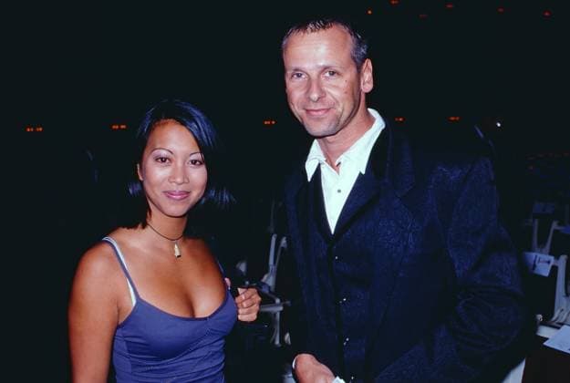 Medienunternehmer Fred Kogel mit der deutsch-vietnamesischen Fernsehmoderatorin und Schauspielerin Minh-Khai Phan-Thi, circa 1995. Copyright: HartwigxValdmanis Nur redaktionelle Nutzung. Editorial usage only. VAL_720100409