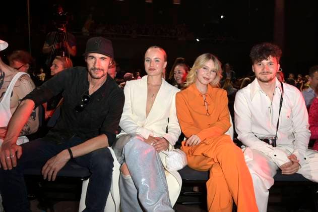 Thomas Hayo, Luise von Finckh, Lina Larissa Strahl and Tilman Pörzgen at the Kilian Kerner Fashion Show at Berlin Fashion Week Spring Summer 2024 at Verti Music Hall Berlin, 11 07 2023 Foto:xF.xKernx xFuturexImage