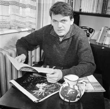 Writer Milan Kundera, Prague, Czechoslovakia, May 6, 1963. Previously unpublished images. Czech-born writer Milan Kundera, living in France since 1975, died on 12 July 2023 at the age of 94. (CTKxPhoto FrantisekxNesvadba) CTKPhotoF202307120007001  CTKPhotoF202307120007001