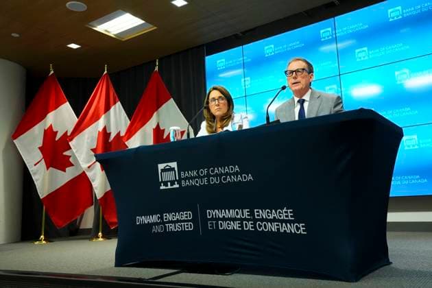 July 12, 2023, Ottawa, ON, Canada: Bank of Canada Governor Tiff Macklem and Senior Deputy Governor Carolyn Rogers hold a press conference at the Bank of Canada in Ottawa on Wednesday, July 12, 2023. Ottawa Canada  - ZUMAc35_ 20230712_zaf_c35_059 Copyright: xSeanxKilpatrickx