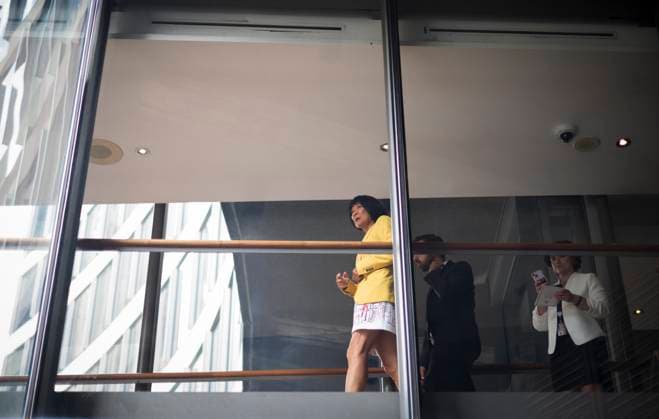 July 12, 2023, Toronto, ON, CANADA: Newly elected Mayor Olivia Chow makes her way to a press conference after being sworn-in as TorontoöÄÃ s 66th Mayor at City Hall, on Wednesday, July 12, 2023. Toronto CANADA  - ZUMAc35_ 20230712_zaf_c35_083 Copyright: xTijanaxMartinx