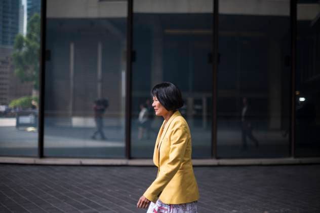 July 12, 2023, Toronto, ON, CANADA: Newly elected Mayor Olivia Chow, makes her way towards a press conference outside Toronto City Hall, on Wednesday, July 12, 2023. Toronto CANADA  - ZUMAc35_ 20230712_zaf_c35_085 Copyright: xTijanaxMartinx