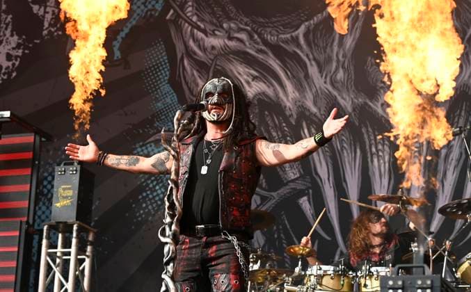 Entertainment Themen der Woche KW28 Entertainment Bilder des Tages Singer Jan Macku of Czech metal music band Dymytry performs during the Masters of Rock international metal music festival, on July 13, 2023, in Vizovice, Czech Republic. (CTKxPhoto DaliborxGluck) CTKPhotoP2023071307534  CTKPhotoP2023071307534