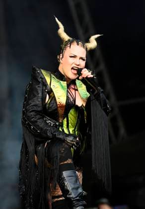Bilder des Jahres 2023, Entertainment 07 Juli Entertainment Themen der Woche KW28 Entertainment Bilder des Tages Singer Noora Louhimo of Finnish music band Battle Beast performs during the Masters of Rock international metal music festival, on July 13, 2023, in Vizovice, Czech Republic. (CTKxPhoto DaliborxGluck) CTKPhotoP2023071308334  CTKPhotoP2023071308334