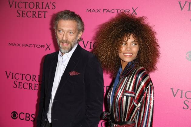 Victoria Secret Photocall 01 EDITORIAL USE ONLY. Vincent Cassel and his girlfriend Tina Kunakey arriving at the Victoria& x2019;s Secret Fashion Show at the Grand Palais on November 30, 2016 in Paris, France. Photo by Marechal Domine Zabulon ABACAPRESS.COM Paris  Copyright: xDomine-Marechal-Zabulon ABACAx 573303_110 Domine-Marechal-Zabulon ABACAx 573303_110 