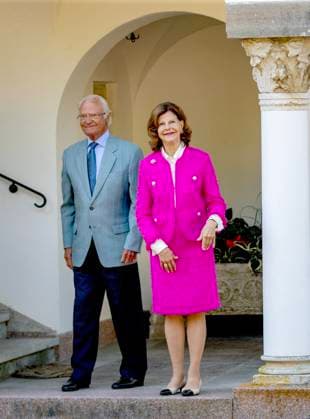 Entertainment Themen der Woche KW28 Entertainment Bilder des Tages 14-07-2023 Sweden King Carl Gustaf and Queen Silvia during the festivities for the crown princess her 46th birthday at Solliden palace in Borgholm. (c) PPE Nieboer  Copyright: xPPEx