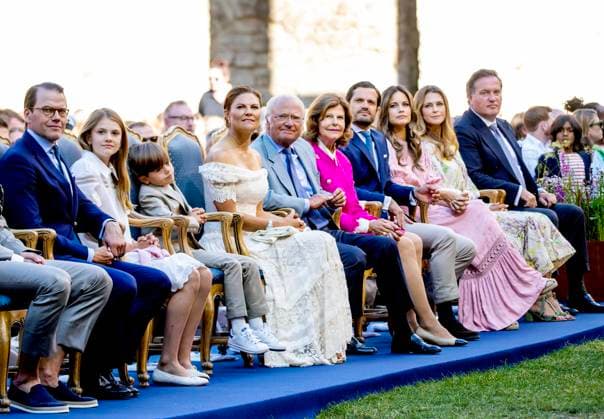 Entertainment Themen der Woche KW28 Entertainment Bilder des Tages 14-07-2023 Borgholm Prince Daniel and Princess Victoria and Princess Estelle and Prince Oscar and King Carl Gustaf and Queen Silvia and Prince Carl Philip and Princess Sofia and Princess Madeleine and Chris O Neill during the festivities for the crown princess her 46th birthday at Borgholm Slott castle ruin in Borgholm. (c) PPE Nieboer  Copyright: xPPEx