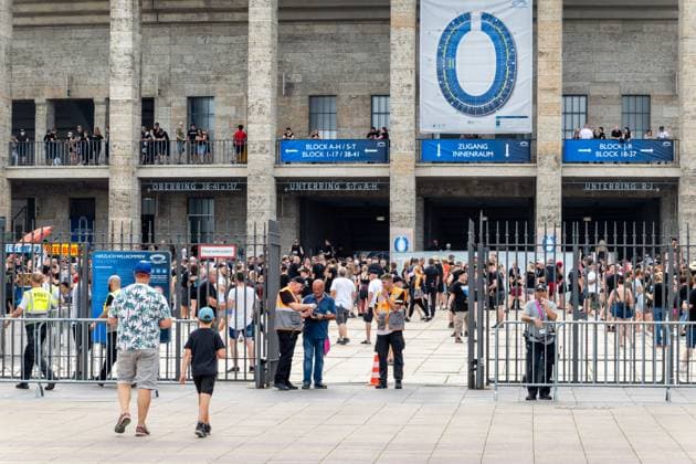 15 07 2023,Berlin,Concert of the band Rammstein in the evening at the Olympiastadion impressions before the start outside the stadium