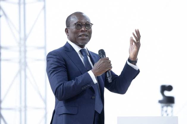 Second day of the MEDEF Summer Conference - Paris Benin President Patrice Talon attends a special session of the Medef Summer Conference La REF 2022 at the Hippodrome de Longchamp Racetrack in Paris on August 30, 2022. Photo by Raphael Lafargue ABACAPRESS.COM Paris France  Copyright: xLafarguexRaphael ABACAx 822560_062 LafarguexRaphael ABACAx 822560_062 