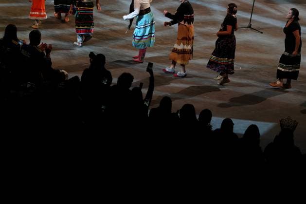July 16, 2023, Halifax, NS, Canada: Ko jua dancers entertaining athletes, chiefs, and dignitaries during the opening ceremony of the North American Indigenous Games 2023 in Halifax, Sunday, July 16, 2023. Halifax Canada  - ZUMAc35_ 20230716_zaf_c35_113 Copyright: xDarrenxCalabresex