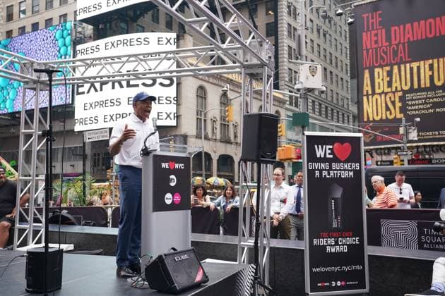 Eric Adams at the press conference for Mayor Adams, MTA, and WELOVENYC Launch First-Ever Music Under New York Riders Choice Award, Times Square, New York, NY July 19, 2023. Photo By: Kristin Callahan Everett Collection at the press conference for Mayor Adams, MTA, and WELOVENYC Launch First-Ever Music Under New York Riders Choice Award, Times Square, New York, NY July 19, 2023. Photo By: Kristin Callahan Everett Collection PUBLICATIONXNOTxINxCANxCHNxFRAxITAxJPNxNORxPOLxRUSxESPxUKxUSA