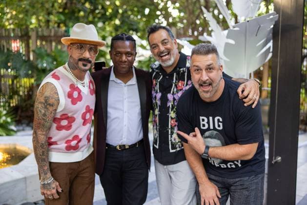 Celebrities At We The Best Foundation Golf Classic VIP Reception. Featuring: AJ McLean, DJ Nasty, Joe Mulvihill, & Joey Fatone Where: Miami, Florida, United States When: 19 Jul 2023 Credit: Seth Browarnik startraksphoto.com Copyright: xRichardxAlvarezx 52904771 EDITORIAL USE ONLY. NOT FOR USE BY NEWSPAPERS BASED IN THE UK.