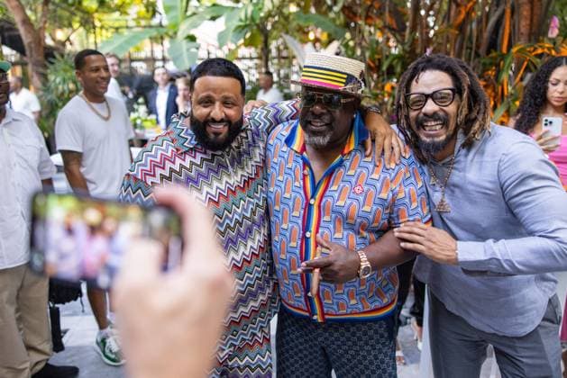 Celebrities At We The Best Foundation Golf Classic VIP Reception. Featuring: DJ Khaled, Cedric The Entertainer, & Rohan Marley Where: Miami, Florida, United States When: 19 Jul 2023 Credit: Seth Browarnik startraksphoto.com Copyright: xRichardxAlvarezx 52904804 EDITORIAL USE ONLY. NOT FOR USE BY NEWSPAPERS BASED IN THE UK.