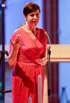 Ulla Fiebig, the new SWR state broadcasting director of Rhineland-Palatinate, at the opening of the Music Summer in the St. Stephans Catholic Church in Mainz