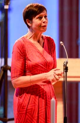 Ulla Fiebig, the new SWR state broadcasting director of Rhineland-Palatinate, at the opening of the Music Summer in the St. Stephans Catholic Church in Mainz