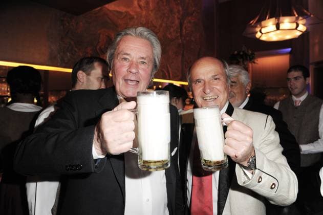 Werner Kuechler celebrates his 40 years of career at the Plaza Athenee - Paris Alain Delon, Axel Ganz attending a Bavarian-themed Beer Fest hosted by Relais Plaza director Werner Kuechler to celebrate his 40 years of career at the Plaza Athenee, in Paris, France on March 15, 2012. Photo by Thierry Orban ABACAPRESS.COM Paris France  Copyright: xBellak-Orban ABACAx 313195_029 Bellak-Orban ABACAx 313195_029 