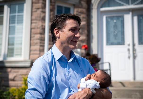 July 22, 2023, Scarborough, ONT, CANADA: Prime Minster Justin Trudeau holds Vikram Puviarasu during a visit at a family home in Scarborough, Ont., to commemorate the 40th anniversary of Black July on Saturday, July 22, 2023. Scarborough CANADA  - ZUMAc35_ 20230722_zaf_c35_011 Copyright: xTijanaxMartinx