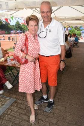 Irmgard Dr Michael Moeller Hofbraeu Board Oberhaching Munich 23 07 2023 Sportpark Beutelstahl Oberhaching Munich Heart 3 Great Benefit Doubles Tournament Munich