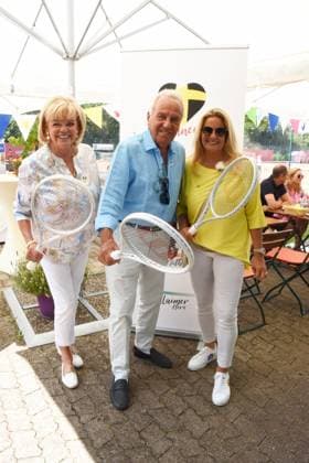 Margot Steinberg host Silja Steinberg hostess organizers Oberhaching Munich 23 07 2023 Sportpark Beutelstahl Oberhaching Munich Heart 3 Great Benefit Doubles Tournament Munich