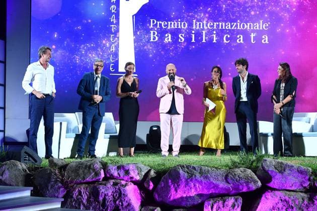 Maratea : Basilicata Marateale International Prize . In the photo : Daniele Stoppelli, Nicola Timpone, Antonella Caramia, Luigi Corradi, Paolo Barletta and Beatrice Bulgari  Copyright: xMaurizioxD Avanzox xipa-agency.nx xMaurizioxDxAvanzox IPA_IPA39411294