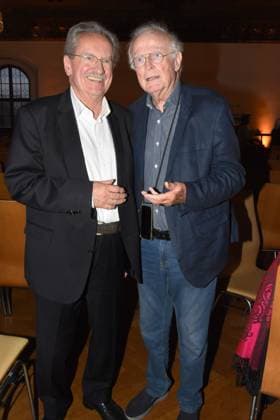 Christian Ude Mayor a D Gerhard Schmitt Thiel Moderator Munich 25 07 2023 Marienplatz Old Town Hall Dieter Hildebrandt Award 2023 Presentation Munich