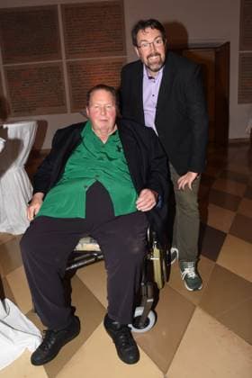 Ottfried Fischer Actor Andre Hartmann Saenger Musician Munich 25 07 2023 Marienplatz Old City Hall Dieter Hildebrandt Prize 2023 Award Munich