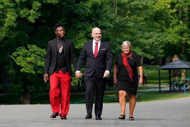 July 26, 2023, Ottawa, ON, Canada: Randy Boissonnault arrives for a cabinet swearing-in ceremony at Rideau Hall in Ottawa on Wednesday, July 26, 2023. Ottawa Canada  - ZUMAc35_ 20230726_zaf_c35_029 Copyright: xAdrianxWyldx