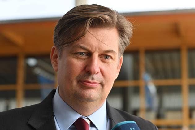 Maximilian KRAH, Einzelbild,angeschnittenes Einzelmotiv,Portraet,Portrait,Porträt. 14.Bundesparteitag der AfD Alternative fuer Deutschland am 28.07.2023 in der Messe Magdeburg *** Maximilian KRAH, single picture, cut single motive, Portraet, Portrait,Portrait 14 Federal party conference of the AfD alternative for Germany on 28 07 2023 in the fair Magdeburg